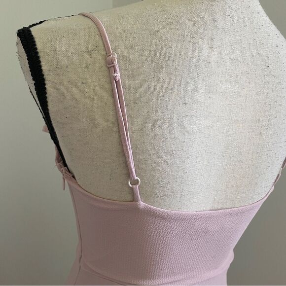 Socialite Pastel Pink Ruffled Romper size XS Girlhoodcore Asymmetrical Jumpsuit - Picture 7 of 15
